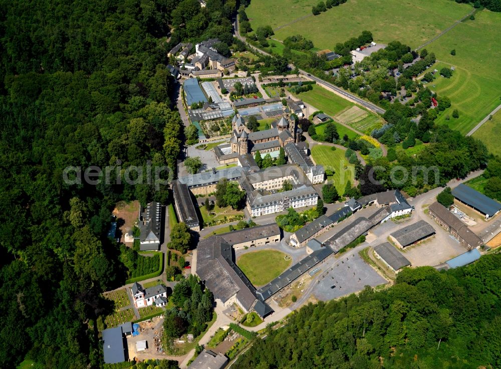 Glees from above - The Abbey of Maria Laach is one, four kilometers north of Mendig in the Eifel on the denunciation of the local municipality in the district of Ahrweiler Glees situated high medieval monastery, the 1093-1216 has been a foundation of Henry II and his wife Adelheid Laach built. They received their current name in 1863