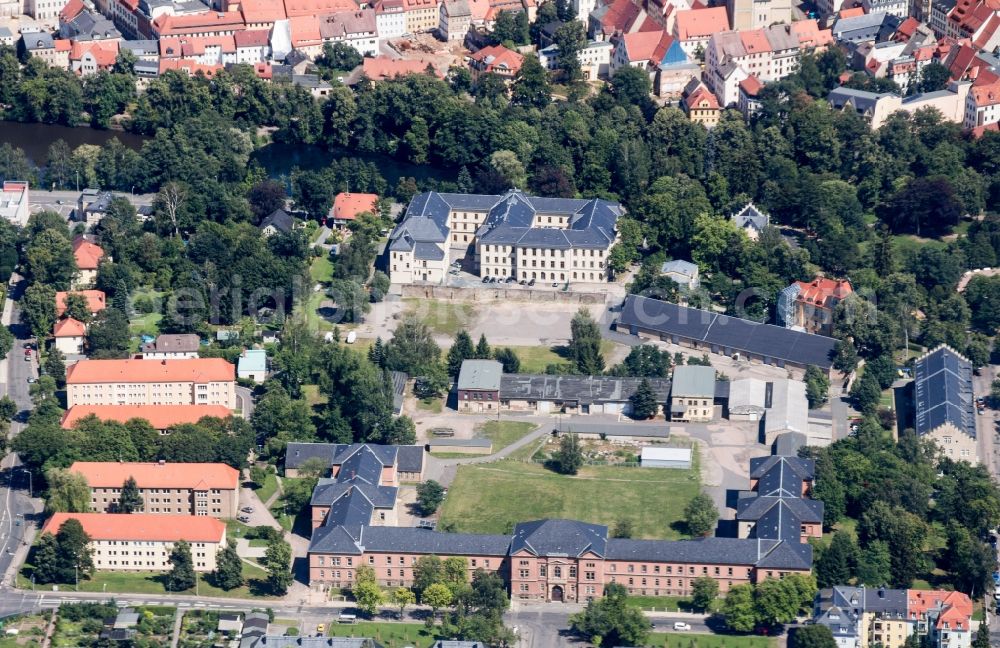 Freiberg from the bird's eye view: View of the Technical University Bergakademie of in Freiberg in the state Saxony