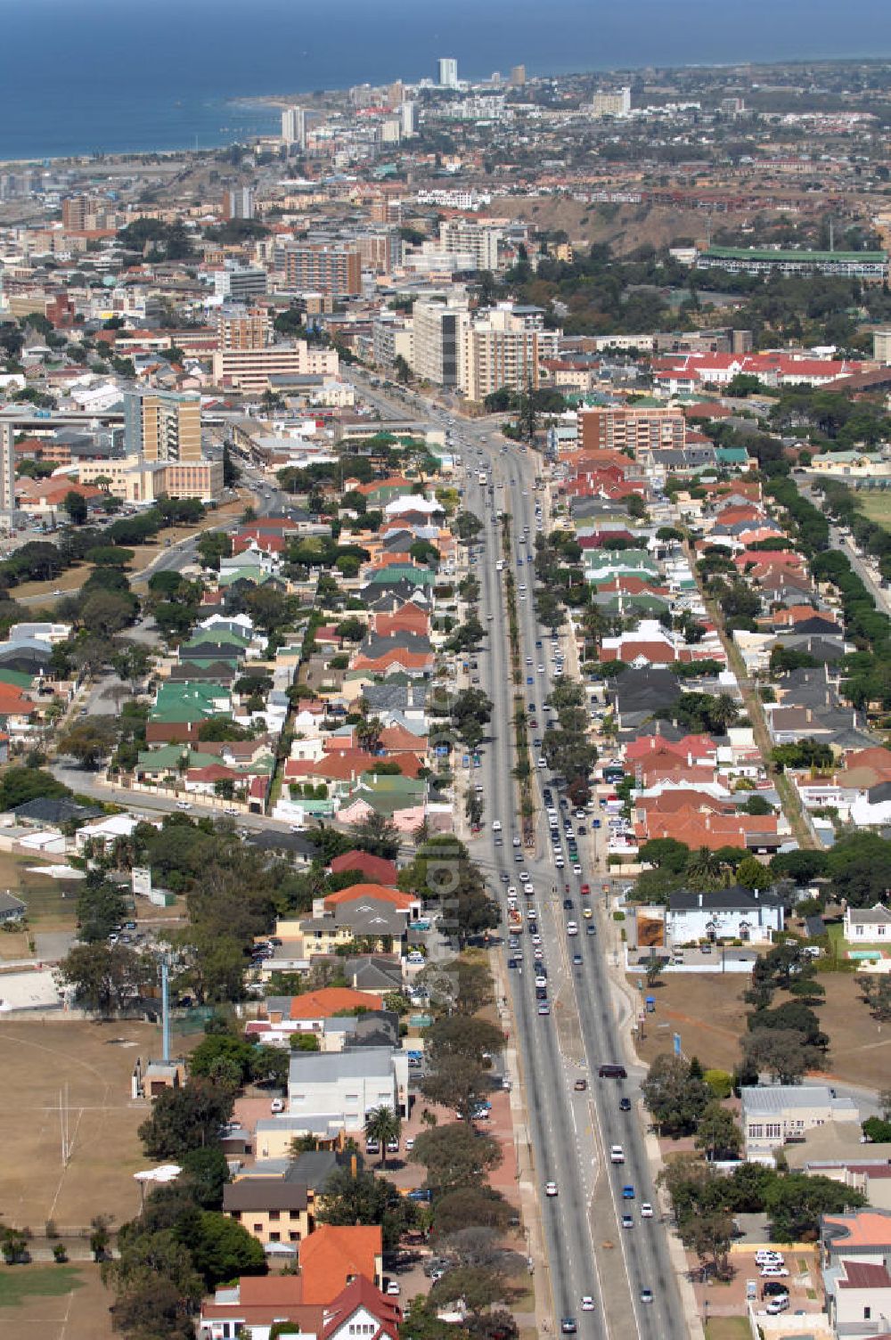 Port Elizabeth from above - View of the city Port Elizabeth Cape Road