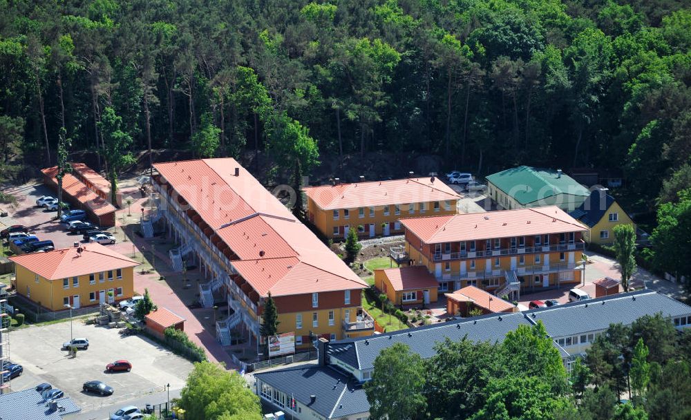 Aerial image Zempin - View at the holiday flat complex Ostseepark. The real estate company Odebrecht und Partner built 50 flats on the ground next to the Wikinger hotel