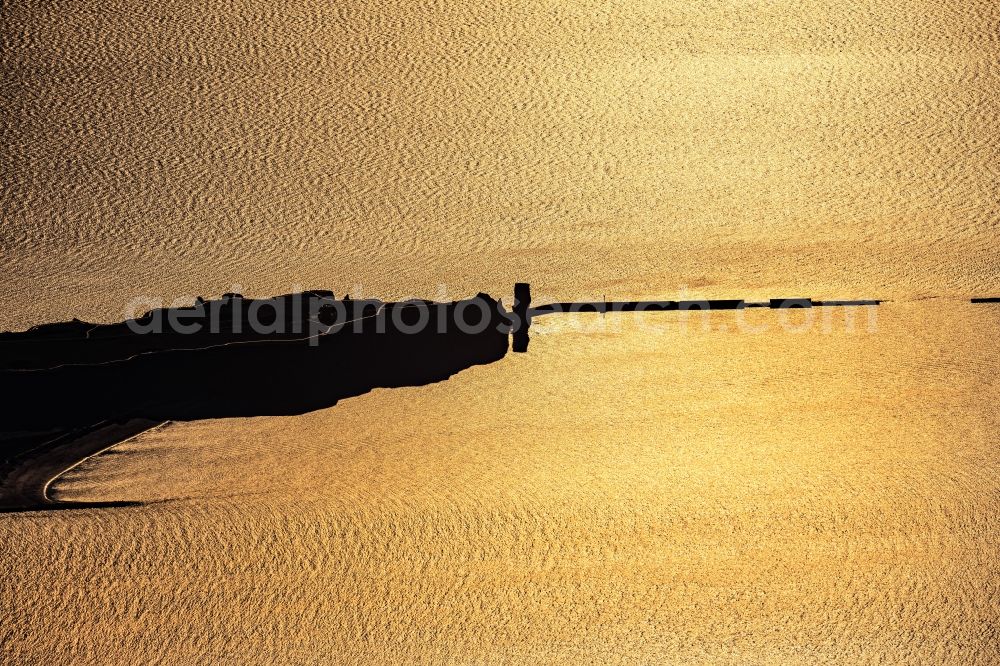 Aerial image Helgoland - The detached rock needle / surf pillars Tall Anna on Helgoland in Schleswig-Holstein