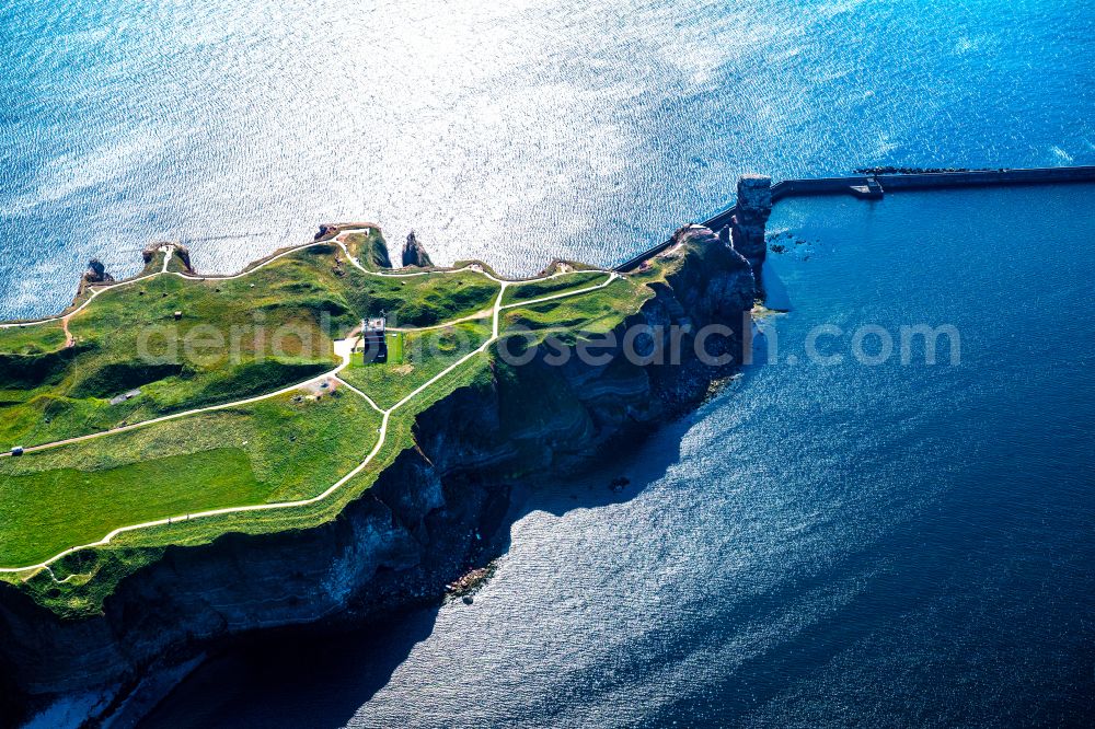 Aerial photograph Helgoland - The detached rock needle / surf pillars Tall Anna on Helgoland in Schleswig-Holstein