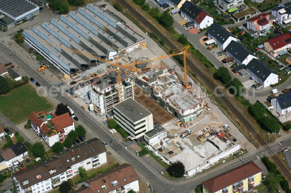 Aerial photograph Schopfheim - A new residential area is buildt on the grounds of the former company Gardner Denver in the district Fahrnau in Schopfheim in the state Baden-Wurttemberg, Germany