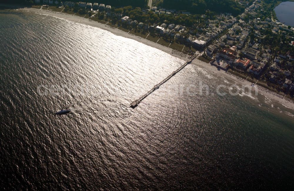 Binz from the bird's eye view: Views of the community Binz on the east coast of the island of Rügen in Mecklenburg-Western Pomerania. The town is located in the district of Pomerania Ruegen