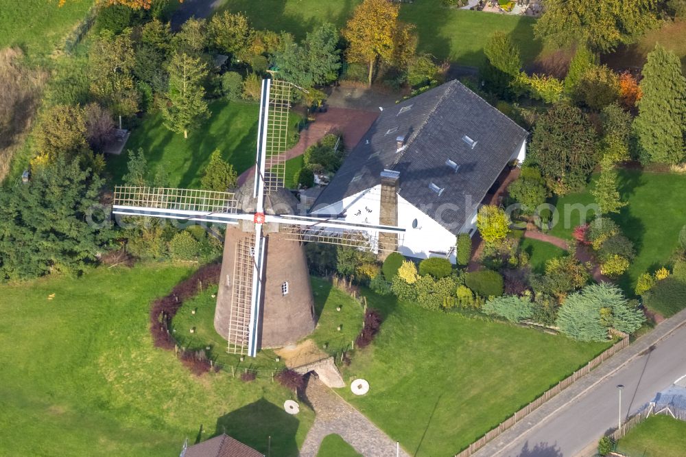 Elten from above - The Gerritzens Muehle Stockumer at Strasse in Emmerich am Rhein in the state of North Rhine-Westphalia