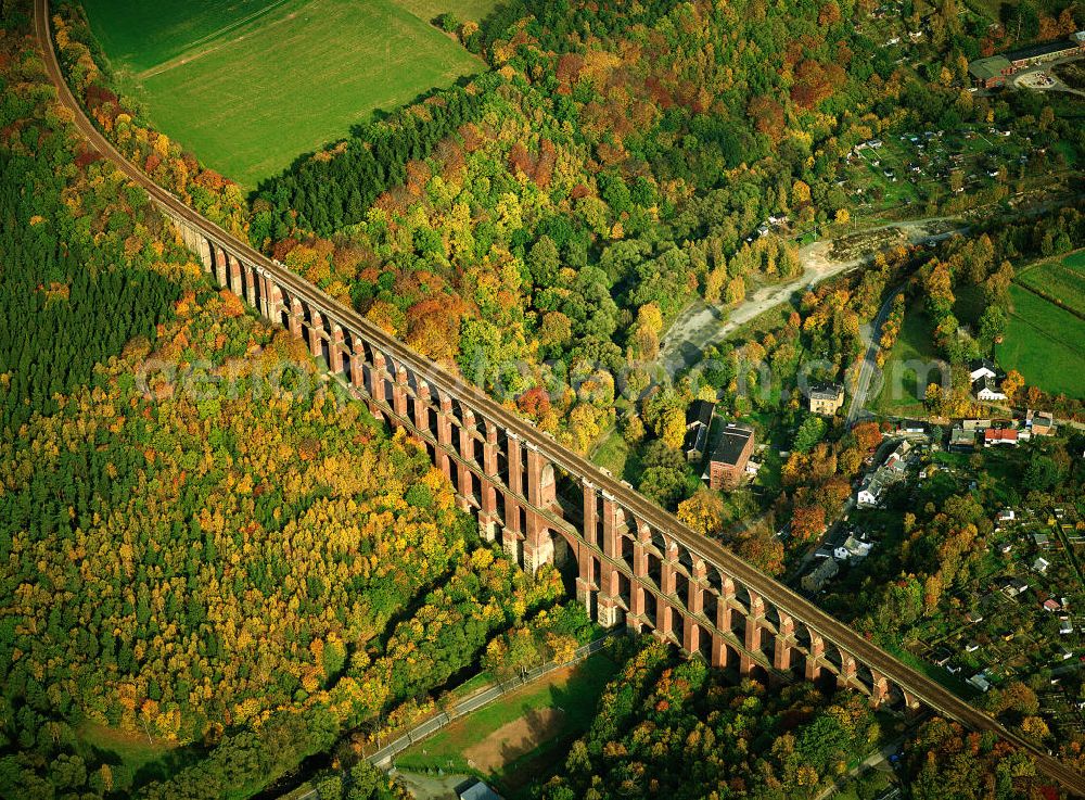 Netzschkau from the bird's eye view: The Göltzschtal bridge near by Netzschkau in Saxony