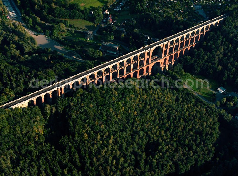 Aerial photograph Netzschkau - The Göltzschtal bridge near by Netzschkau in Saxony