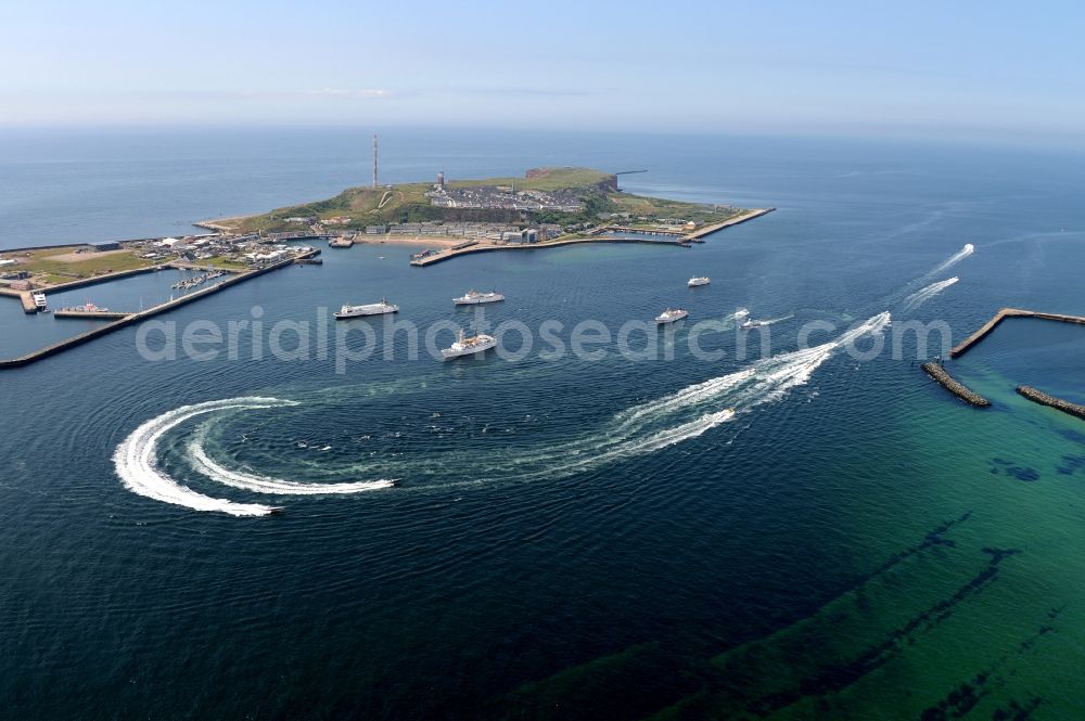 Helgoland from the bird's eye view: The island of Helgoland in the North Sea to the port area in Schleswig-Holstein