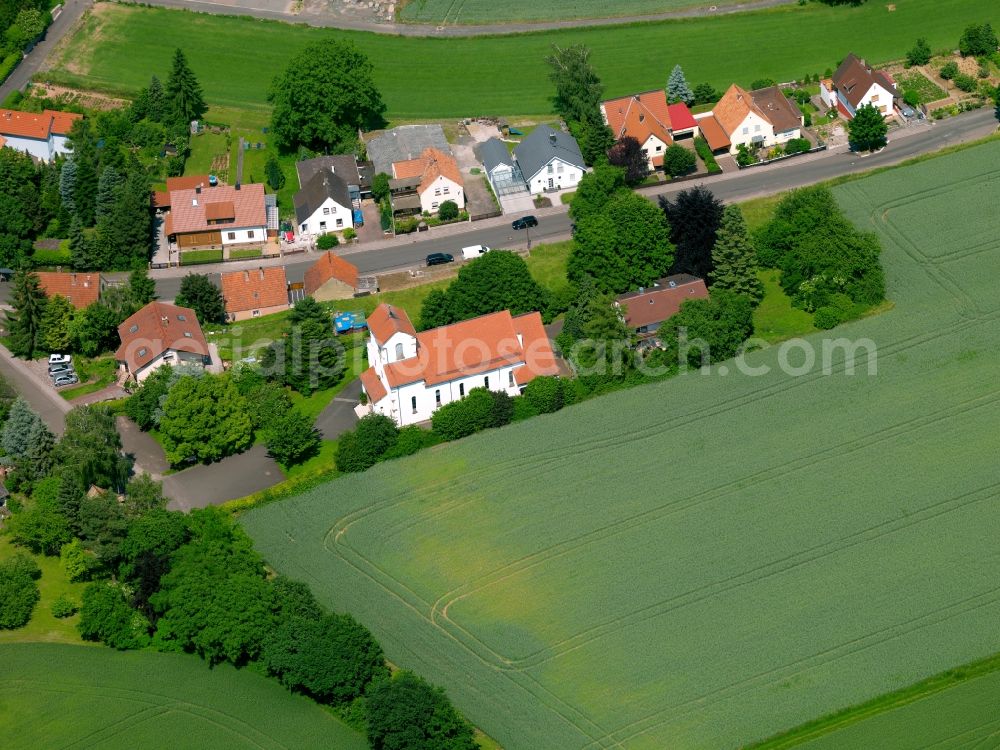 Bolanden from above - The Catholic church is situated on the outskirts of town