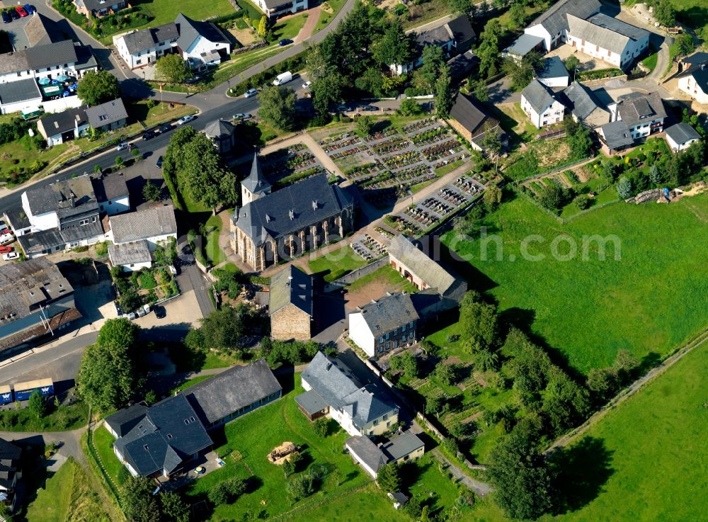 Aerial photograph Baar-Wanderath - The construction of the church dates to the 12th century. The tower of the church dates from the 13th century. 1655 is the place an independent parish. The church is located in the outskirts of the village