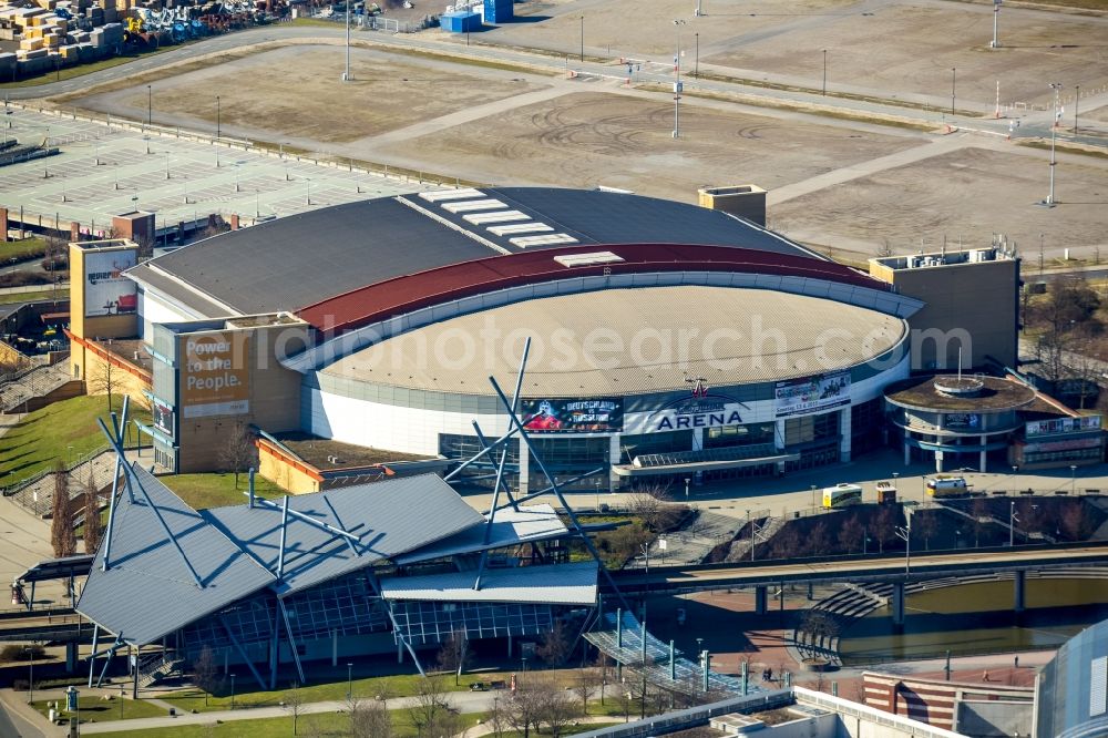 Aerial photograph Oberhausen - The Koenig Pilsener Arena in Oberhausen in North Rhine-Westphalia