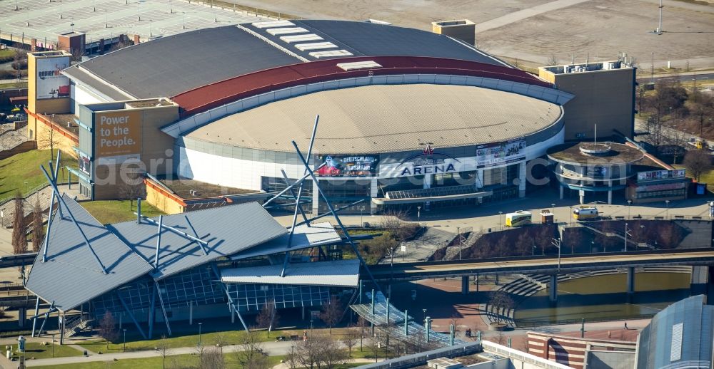 Oberhausen from above - The Koenig Pilsener Arena in Oberhausen in North Rhine-Westphalia