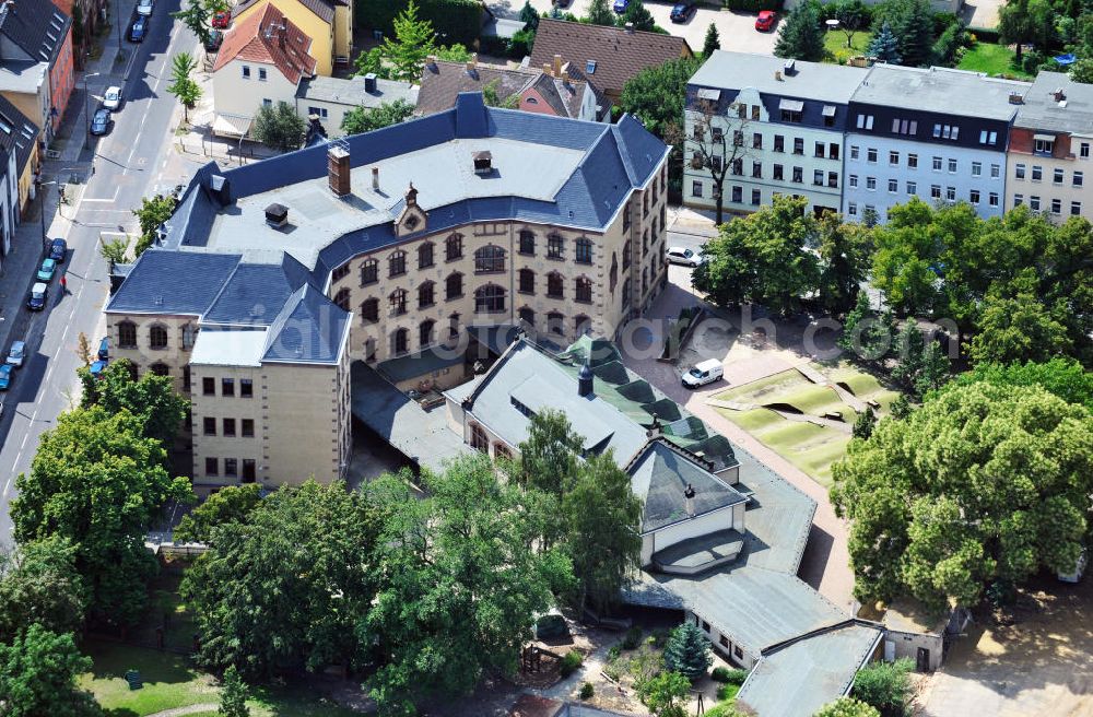 Aerial image Wittenberg - View of the community college in the Geschwister Scholl street at the corner of Falk street in Wittenberg