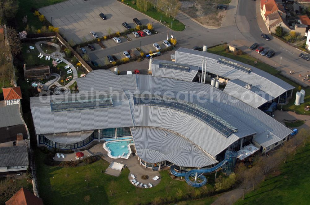 Aerial photograph Bad Frankenhausen - Blick auf den Marktplatz Anger in Bad Frankenhausen / Kyffhäuser. Bad Frankenhausen / Kyffhäuser ist eine Kur- und Erholungsstadt im thüringischen Kyffhäuserkreis im Norden Thüringens. Kontakt: Stadt Bad Frankenhausen, Markt 1, 06567 Bad Frankenhausen, Tel. +49 (0)34671 7 20 0, e-mail: info@bad-frankenhausen.de