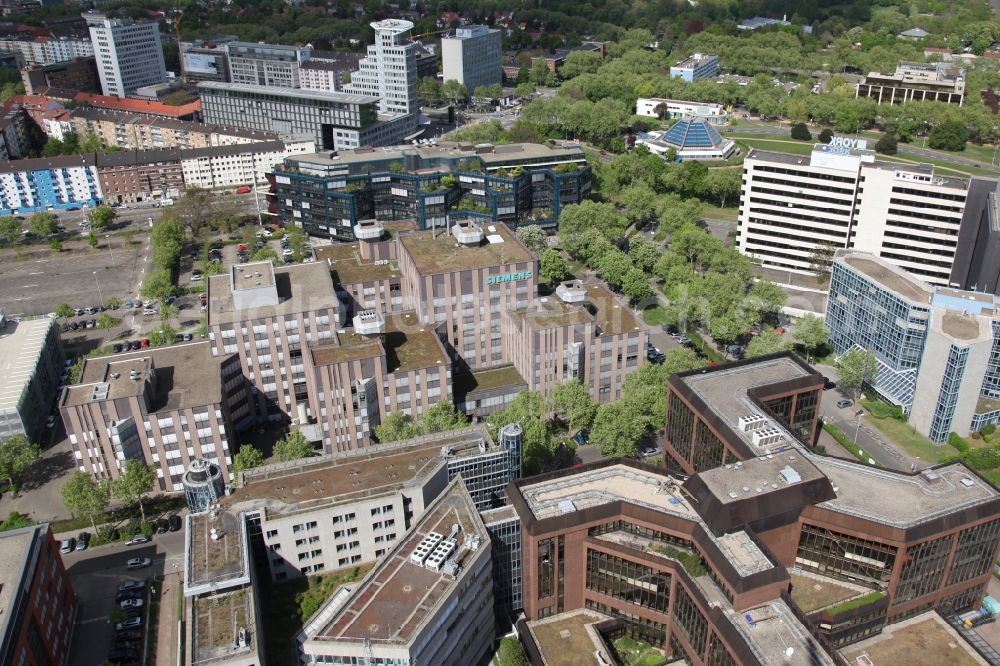 Mannheim from above - The branch of Siemens in Mannheim in Baden-Wuerttemberg