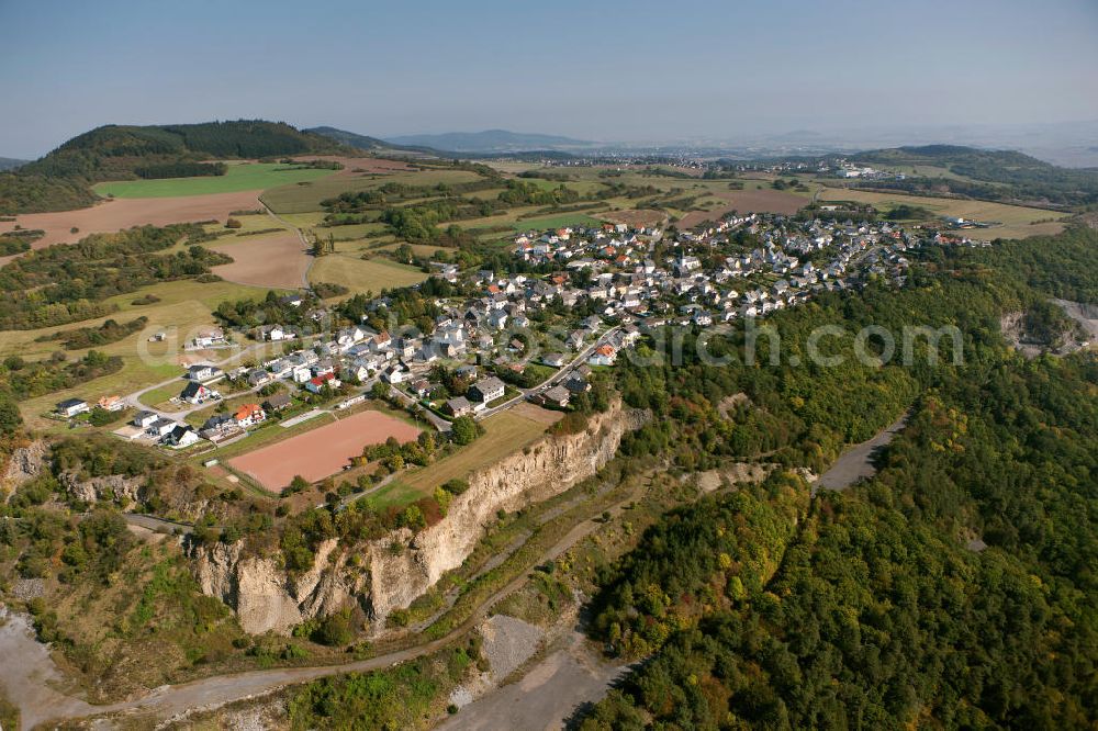 Mayen from above - The local community St. John in the Mayen-Koblenz district in Rhineland-Palatinate