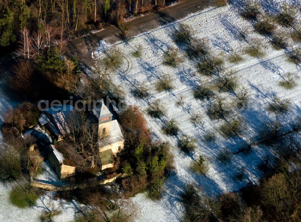 Eppingen bei Heilbronn from above - Was on the 15th Ottilienberg Century, a chapel built. In the 17th Century it has expanded the prehistoric ring wall around the hill to a fort. The historic buildings were destroyed during the Second World War, in part, the chapel was rebuilt later in modified form