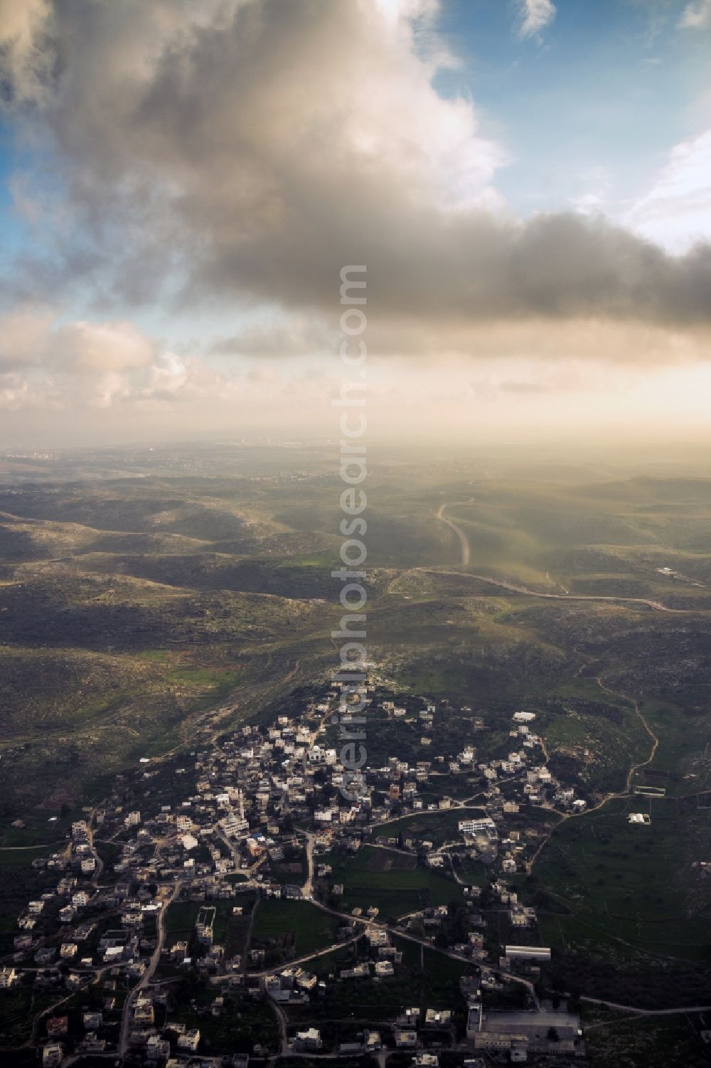 Rantis from above - The Palestinian town of Rantis in the West Bank. The town lies next to the Green Line, the demarcation line between Israel and the West Bank following the Six-Day War. The line was set out in the 1949 Armistice Agreements