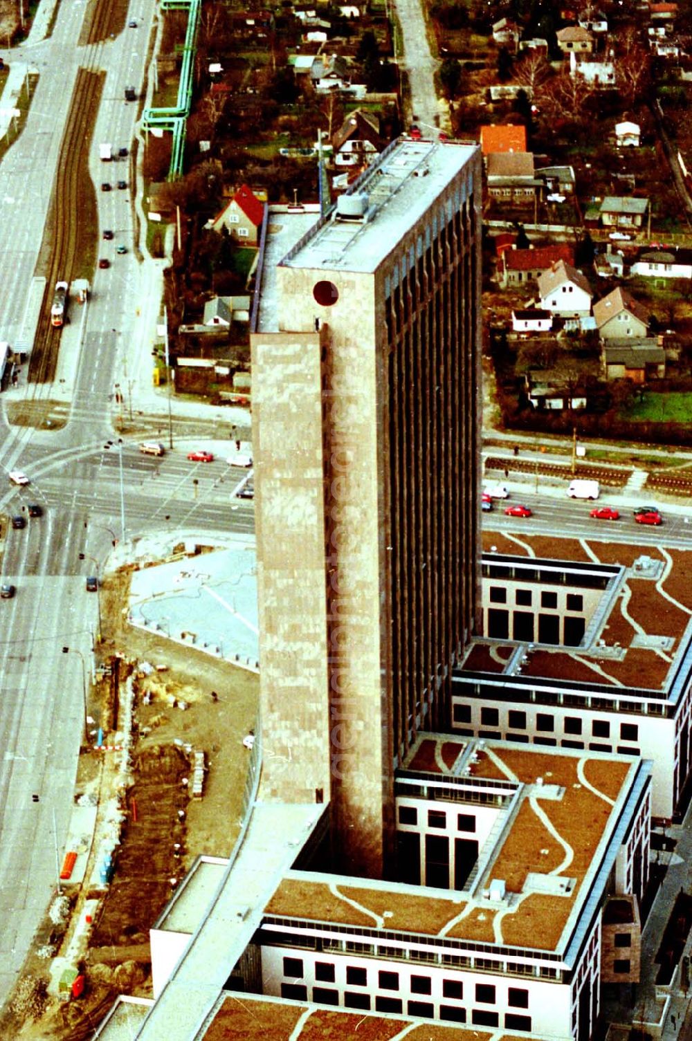 Aerial photograph Berlin - 12.02.1995 die Pyramide Marzahn Rhinstraße