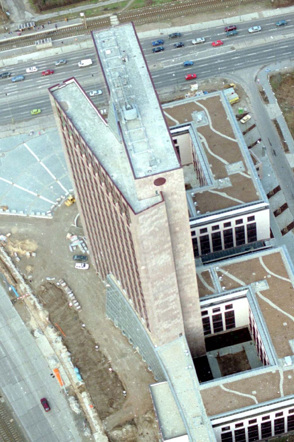 Aerial photograph Berlin - 12.02.1995 die Pyramide Marzahn Rhinstraße