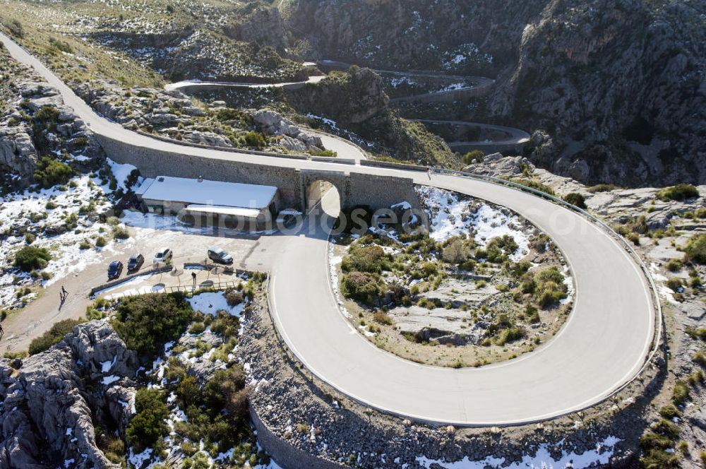 Aerial photograph SA COLABRA - Photo of a distinctive turning point of the country road MA-2141, which is known as Tie Knot