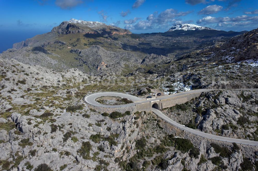 Aerial photograph SA COLABRA - Photo of a distinctive turning point of the country road MA-2141, which is known as Tie Knot