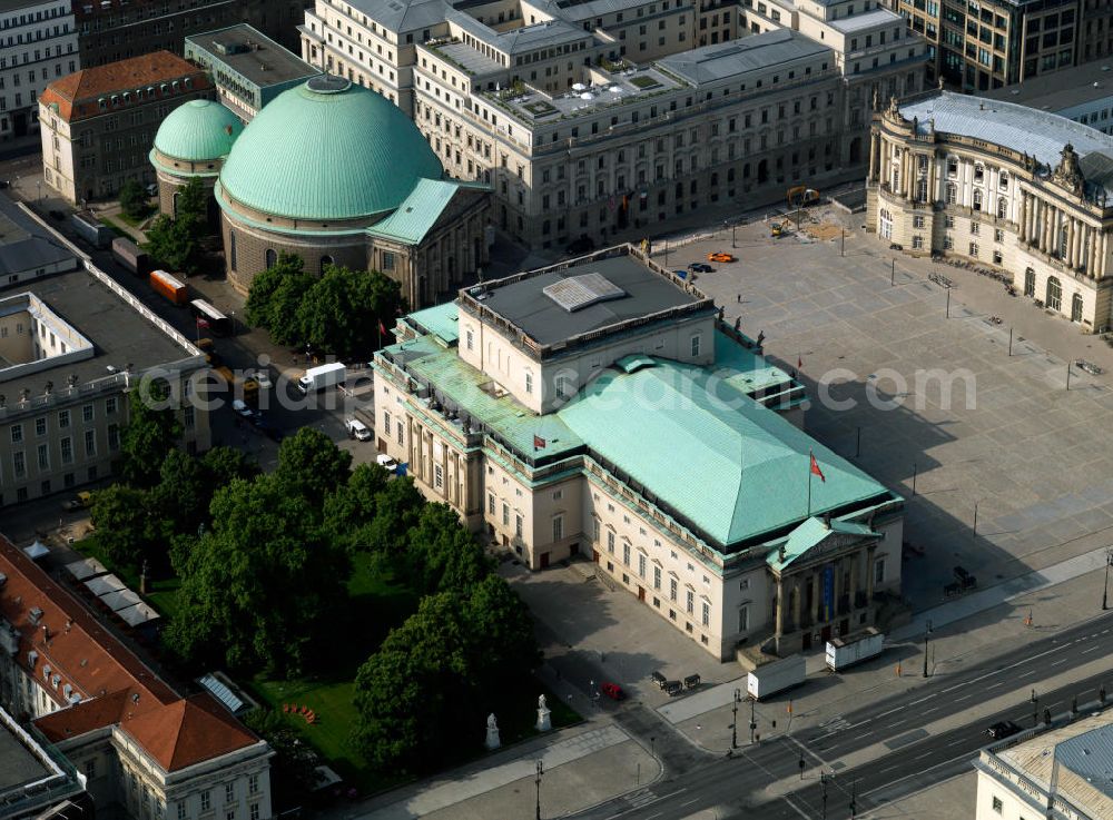 Berlin from above - View of the Staatsoper Unter den Linden, the Bebelplatz, the faculty of law et alii