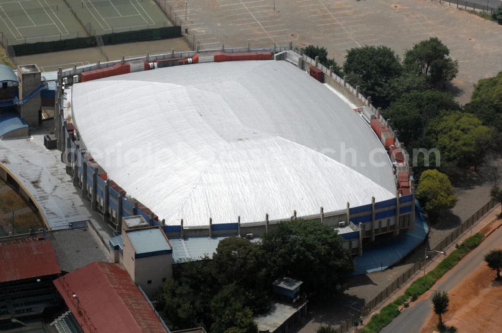 JOHANNESBURG from the bird's eye view: The Standard Bank Arena in Johannesburg, South Africa. The arena is designed for indoor sports and concerts. It has a capacity of 5,000 people. In 2010, the arena was one of the venues of the soccer world cup