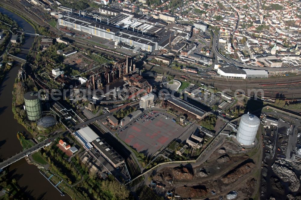 Völklingen from the bird's eye view: The Völklingen Ironworks the state of Saarland, UNESCO World Heritage Site