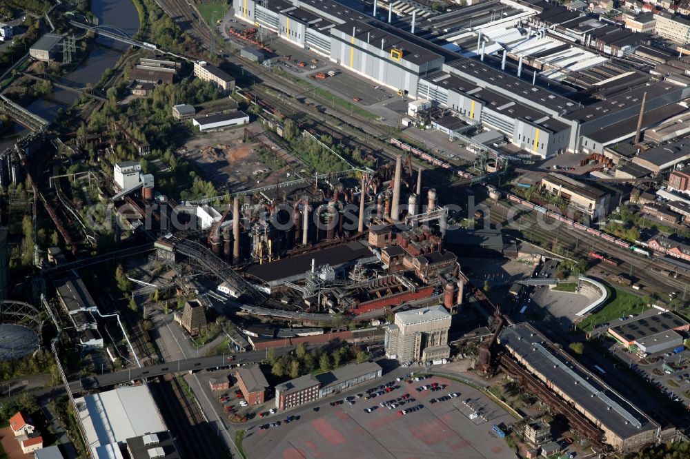 Völklingen from above - The Völklingen Ironworks the state of Saarland, UNESCO World Heritage Site