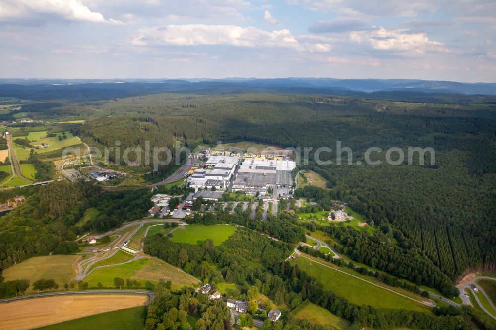 Warstein from the bird's eye view: The Warsteiner Brewery near Warstein in the state of North Rhine-Westphalia