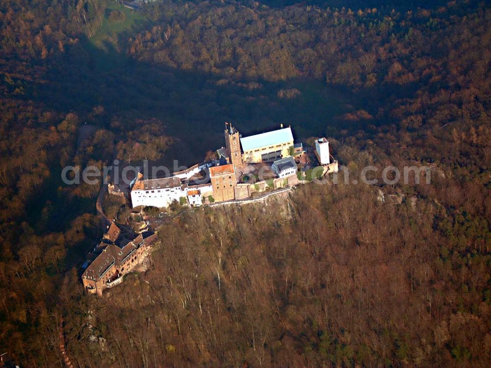 Eisenach / Thüringen from above - Die Wartburg-Stiftung Eisenach / Eisenach 14.04.04