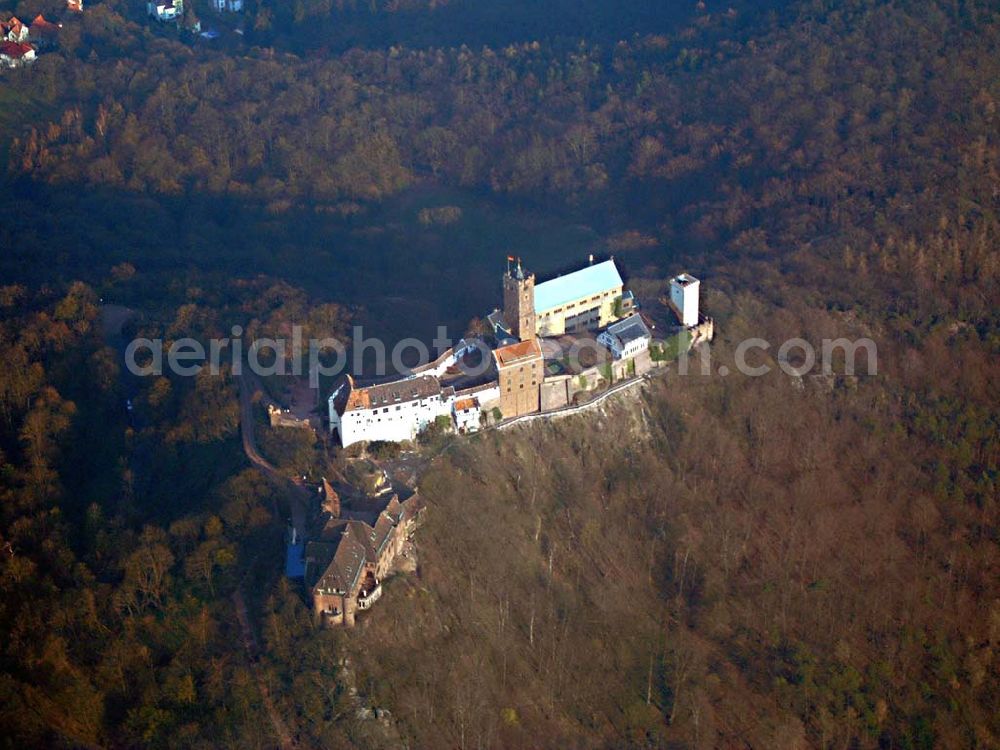 Eisenach / Thüringen from the bird's eye view: Die Wartburg-Stiftung Eisenach / Eisenach 14.04.04