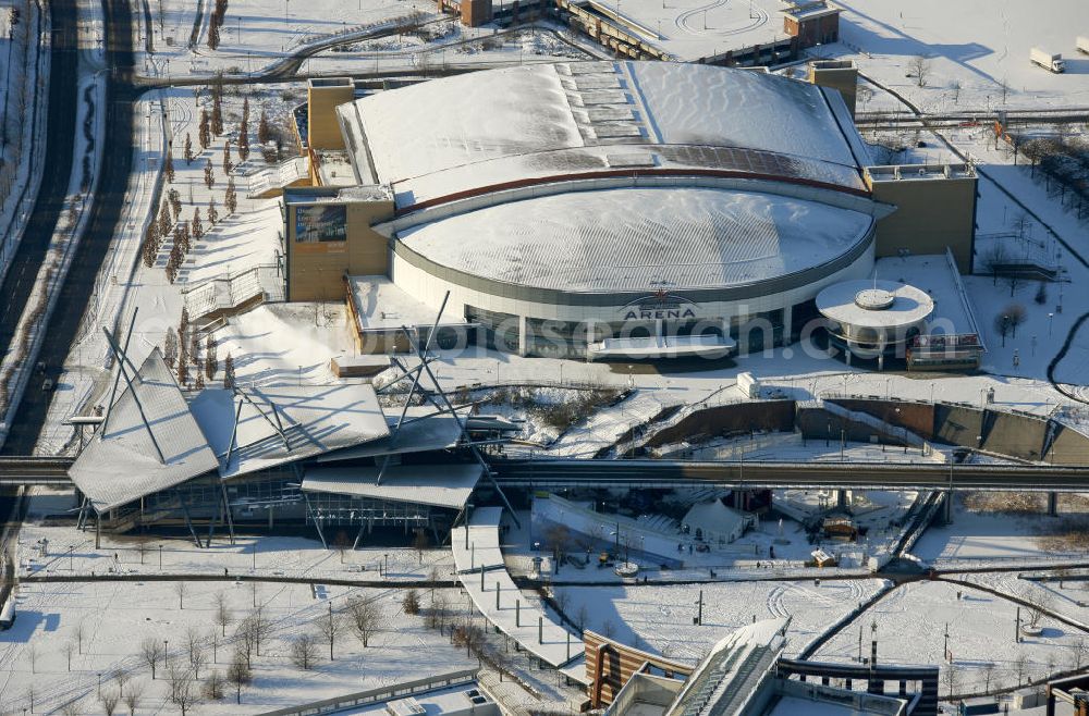 Oberhausen from the bird's eye view: The König-Pilsener-Arena is a multi-purpose hall in the Neue Mitte Oberhausen. It has a holding capacity up to 13.000 people. The events are mainly music concerts and sports events