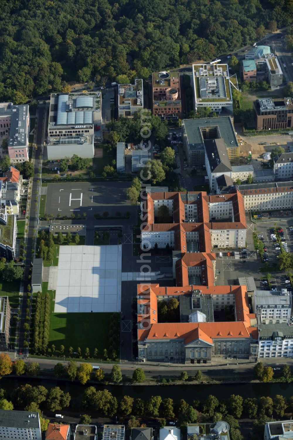 Berlin from above - View of the ministry of defence in the Bendlerblock area of the Tiergarten part of Berlin in Germany