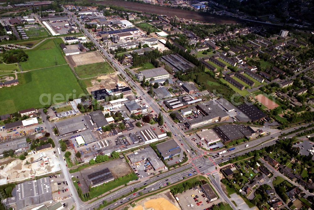 Aerial image Krefeld - Diessemer industrial area in Krefeld in North Rhine-Westphalia