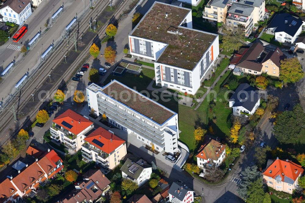 Aerial photograph Schopfheim - Dietrich Bonhoeffer House of the ESW, Evangelisches Sozialwerk Wiesental at the nursing home Georg-Reinhardt-Haus in Schopfheim in the state Baden-Wurttemberg, Germany