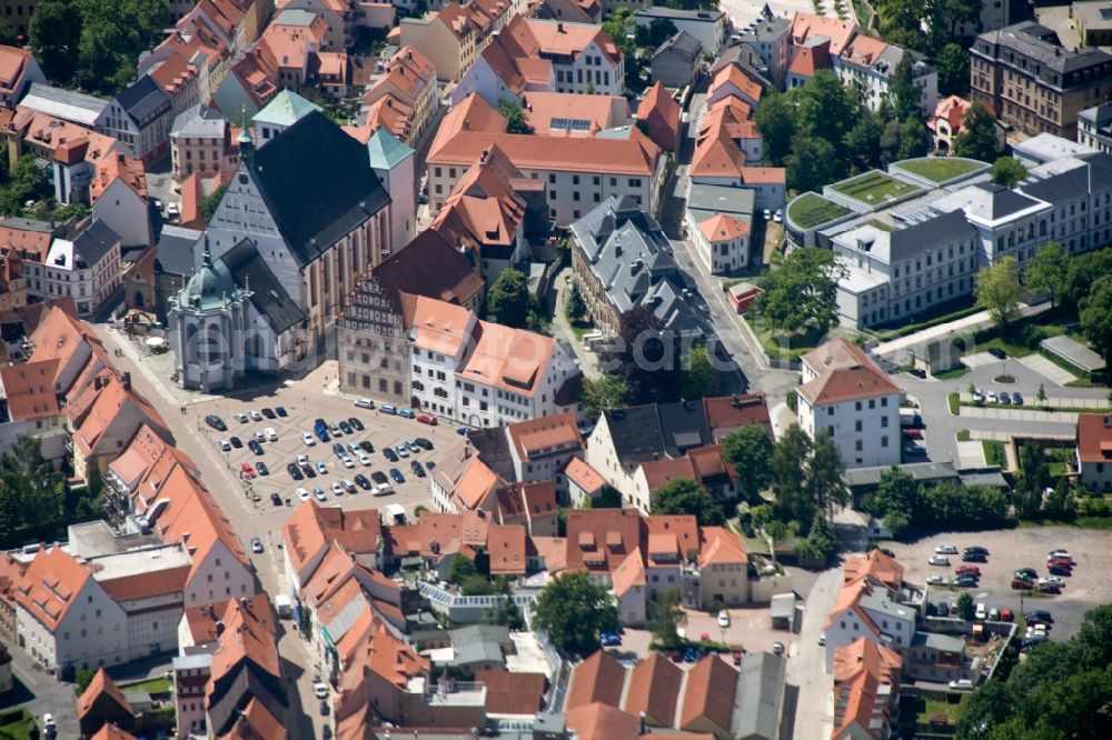 Freiberg from the bird's eye view: Freiberg Cathedral in Central Saxony, Saxony State