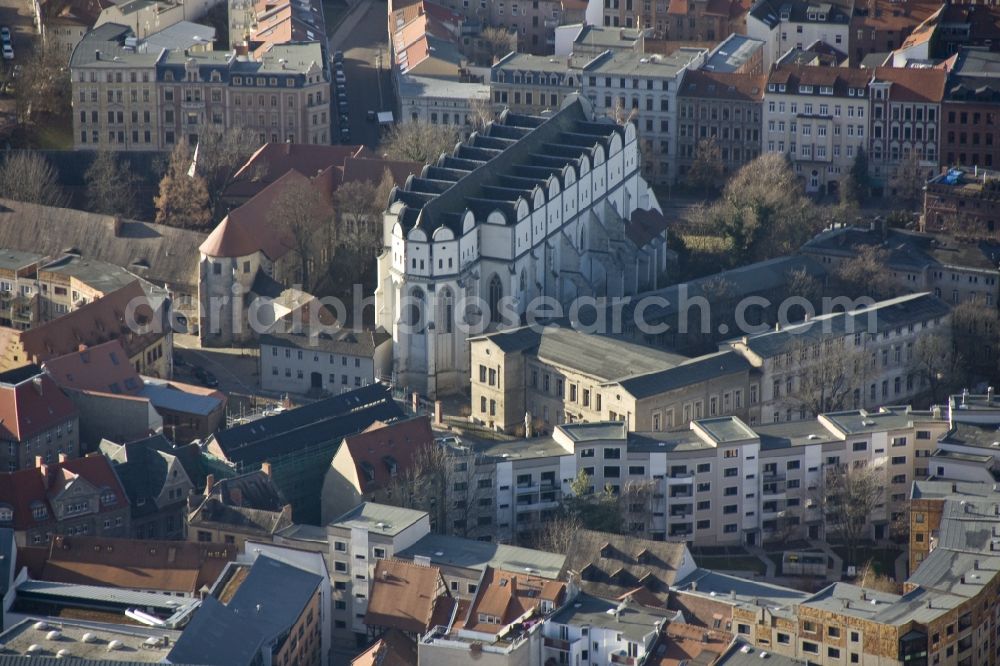 Halle from above - View of the Cathedral to Halle, workplace by Georg Friedrich Händell in Halle, Saxony-Anhalt