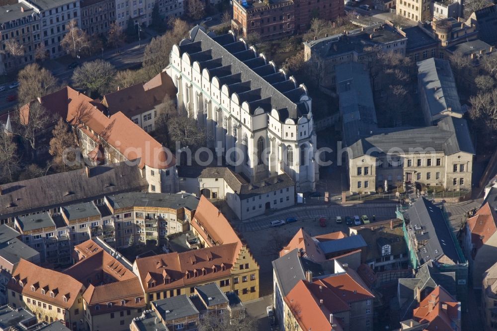 Aerial photograph Halle - View of the Cathedral to Halle, workplace by Georg Friedrich Händell in Halle, Saxony-Anhalt