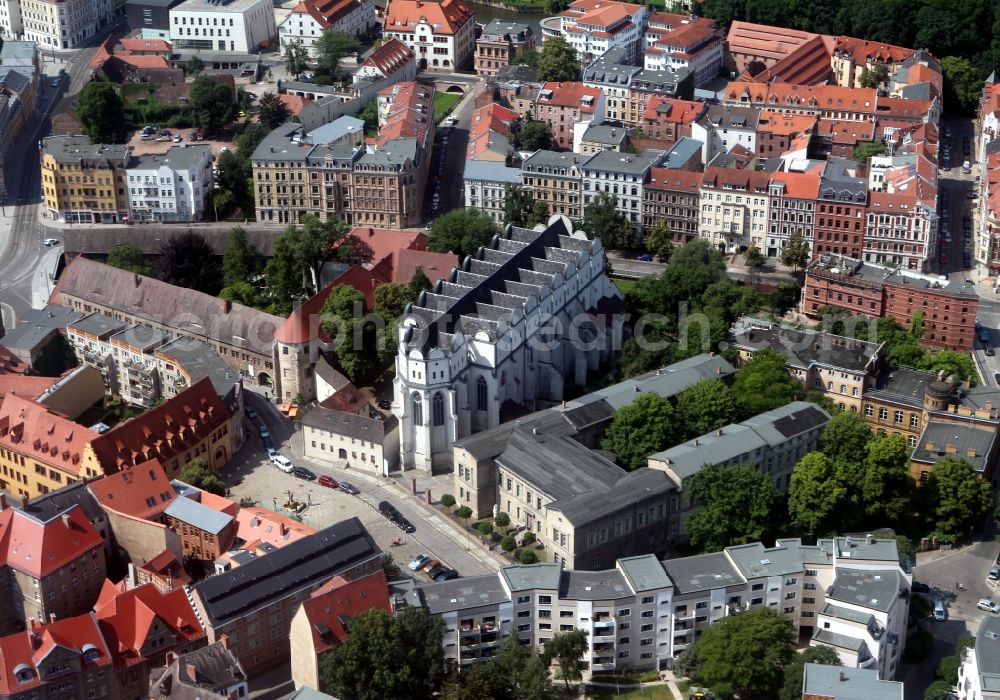 Aerial photograph Halle / Saale - The church was originally built as an abbey by a mendicant order