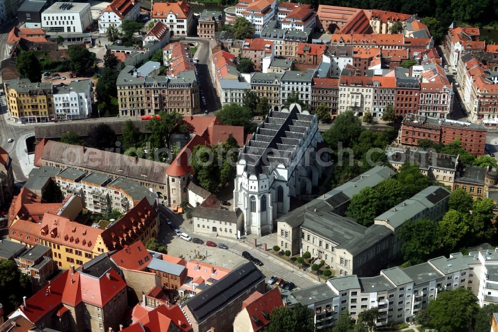 Halle / Saale from the bird's eye view: The church was originally built as an abbey by a mendicant order