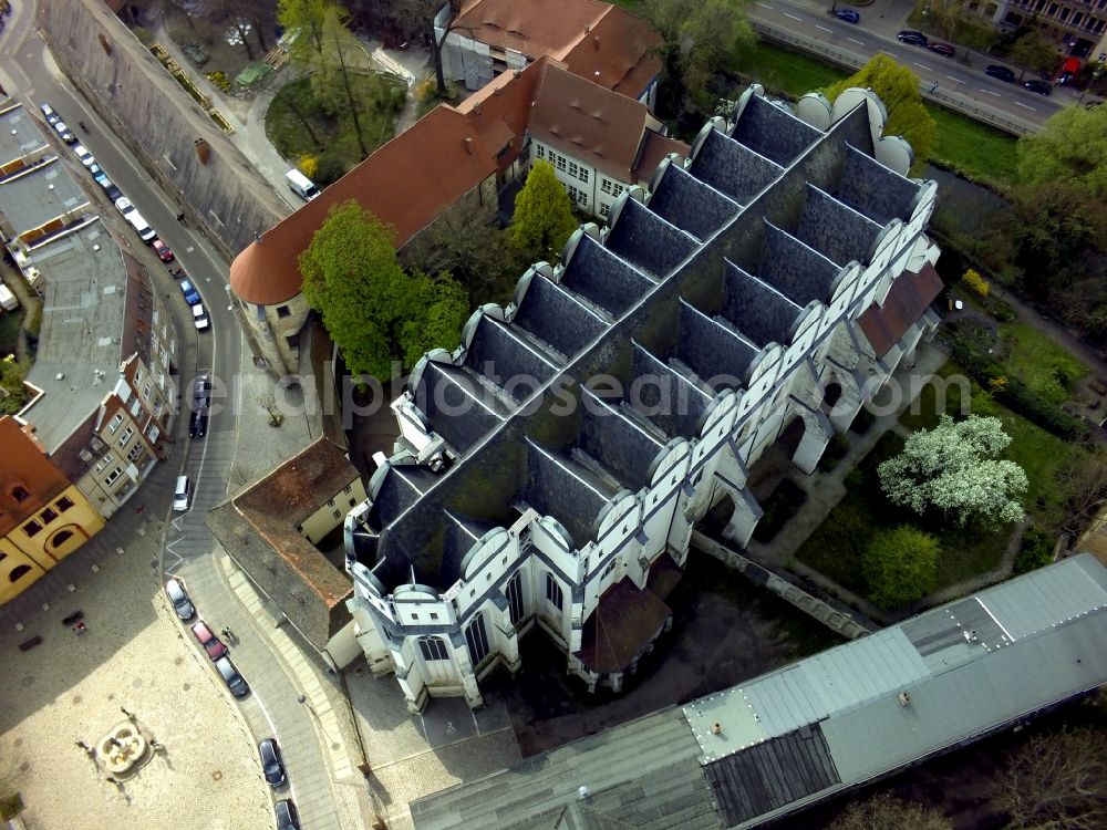 Halle / Saale from above - The church was originally built as an abbey by a mendicant order