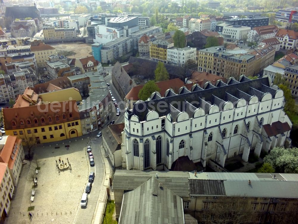 Aerial image Halle / Saale - The church was originally built as an abbey by a mendicant order