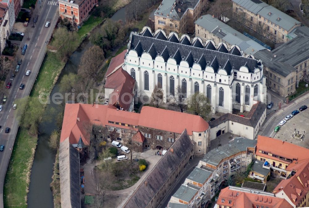 Halle (Saale) from above - View of the Cathedral to Halle, workplace by Georg Friedrich Haendell in Halle, Saxony-Anhalt