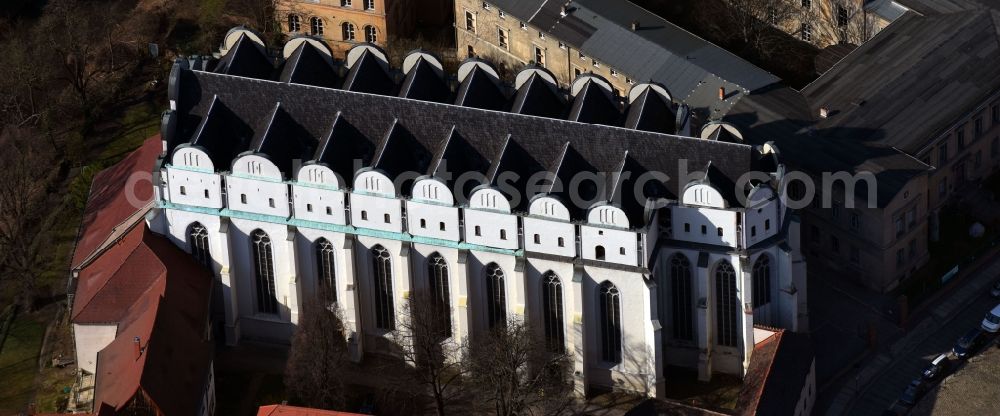 Aerial photograph Halle (Saale) - The church was originally built as an abbey by a mendicant order