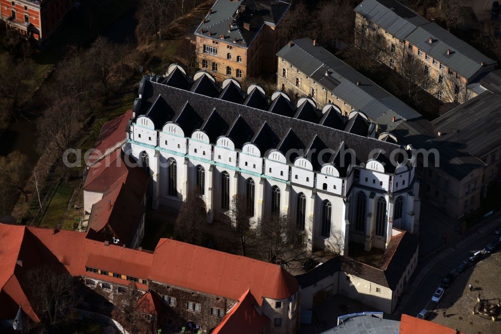 Halle (Saale) from above - The church was originally built as an abbey by a mendicant order