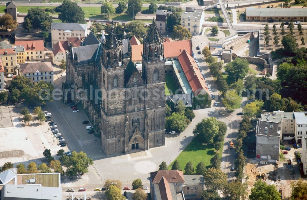 Aerial photograph Magdeburg - Cathedral of Magdeburg in Saxony-Anhalt