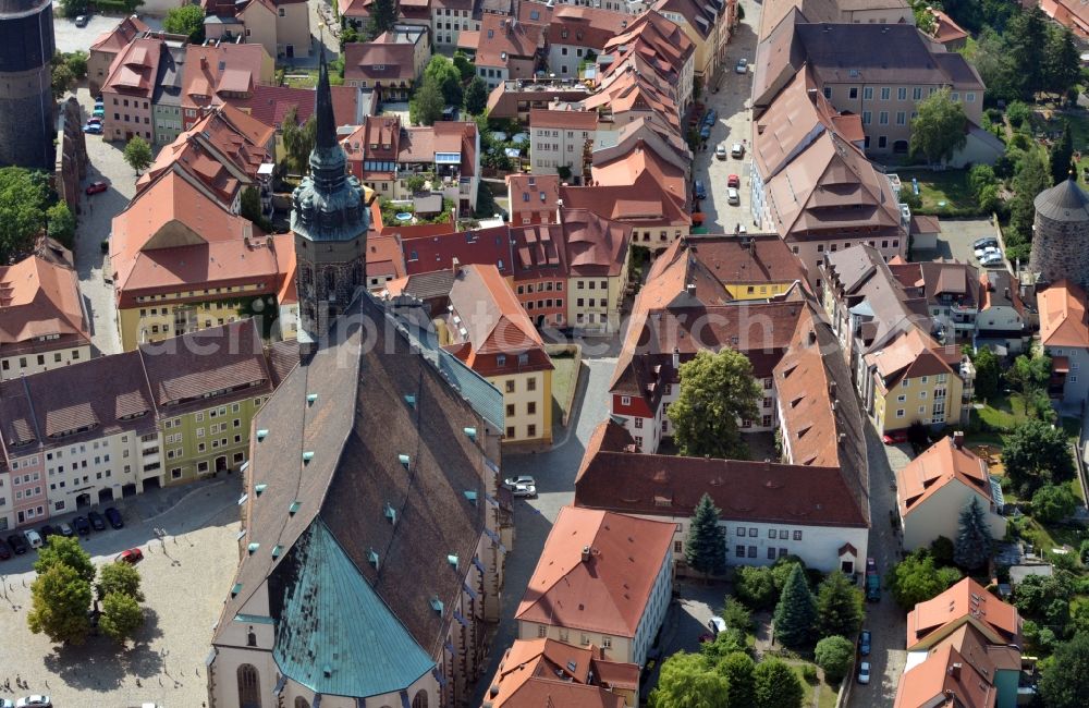 Aerial image Bautzen - View of the Cathedral of Sankt Peter in Bautzen in the state Saxony