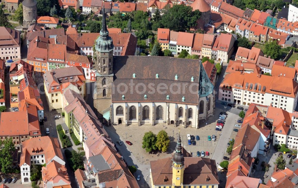 Aerial image Bautzen - View of the Cathedral of Sankt Peter in Bautzen in the state Saxony